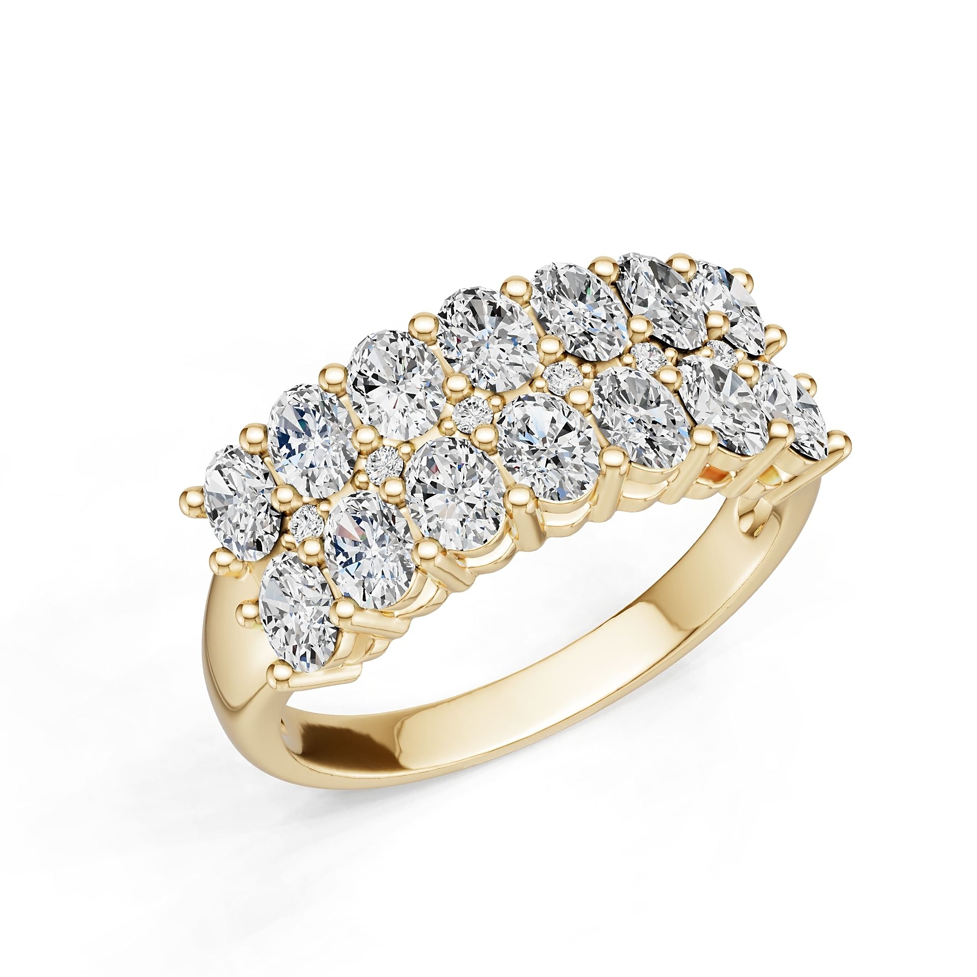 14K Gold Semi Mount Ring Setting Oval Ov 4x3mm Diamond Accent Syz Jewelry