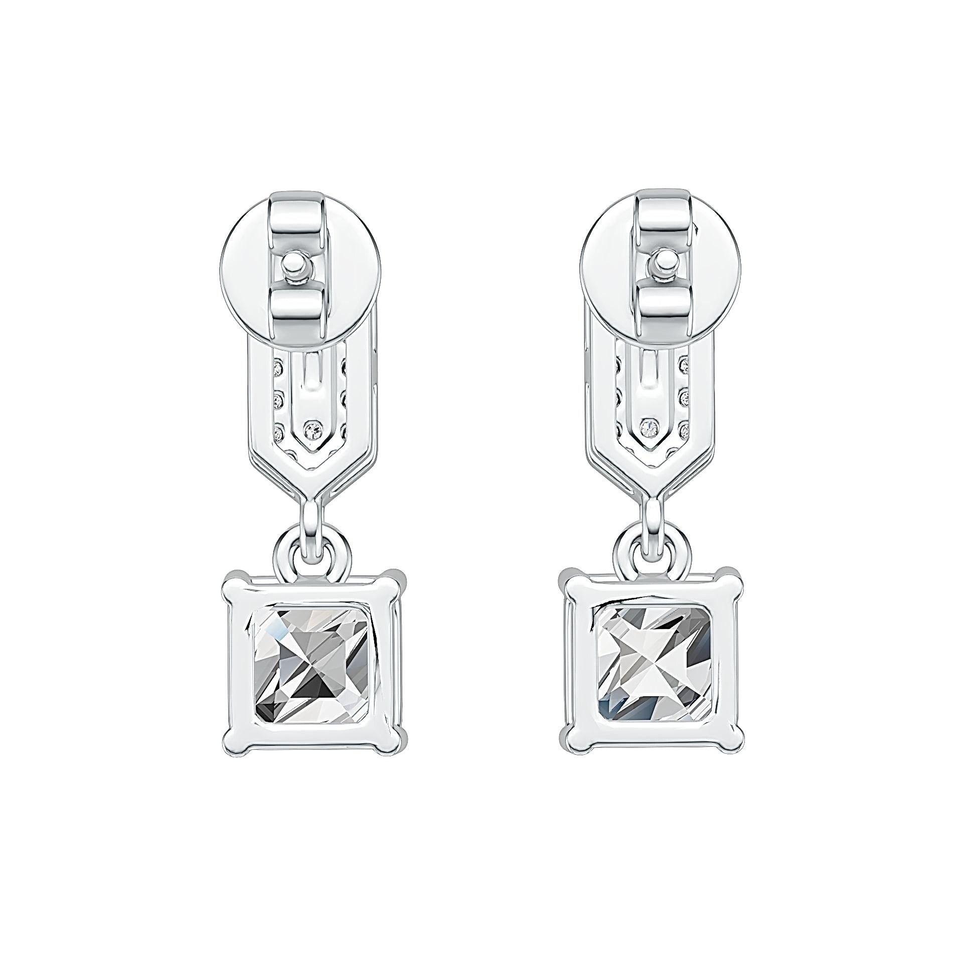 Sterling Silver Semi Mount Earrings Setting Emerald OCT 6X6mm DHJ