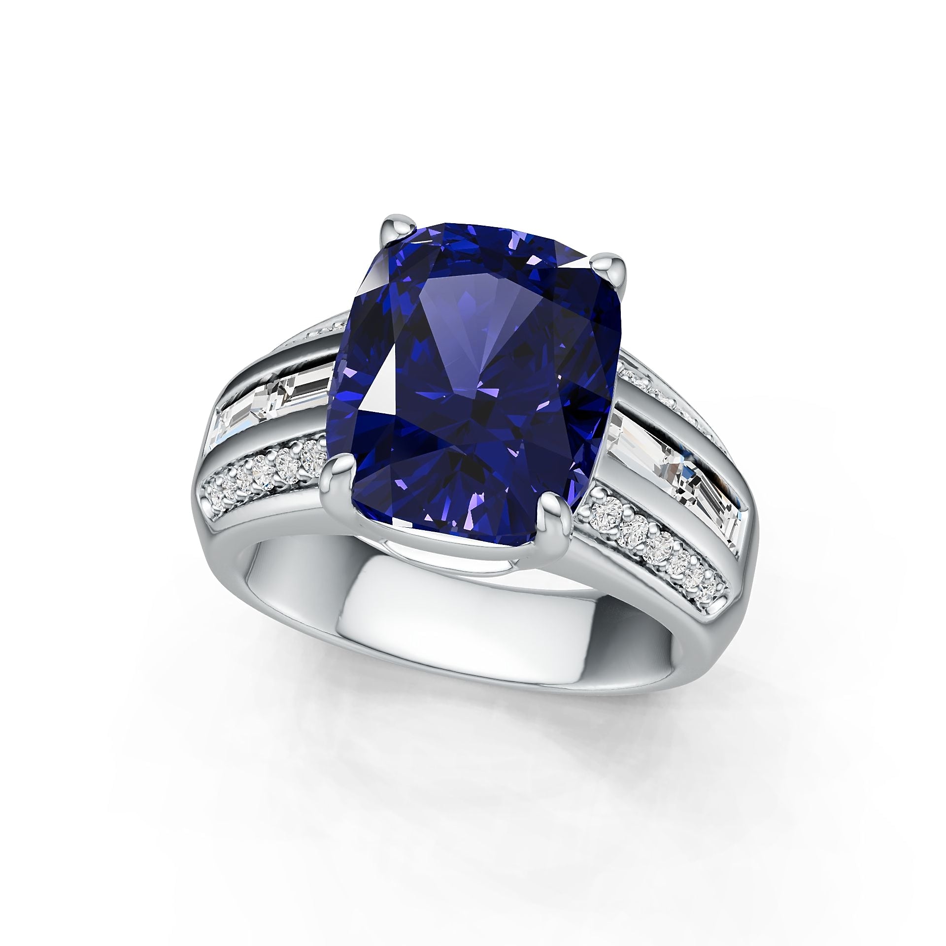 10K Gold Semi Mount Ring Setting Cushion Cu 11x9mm Syz Jewelry