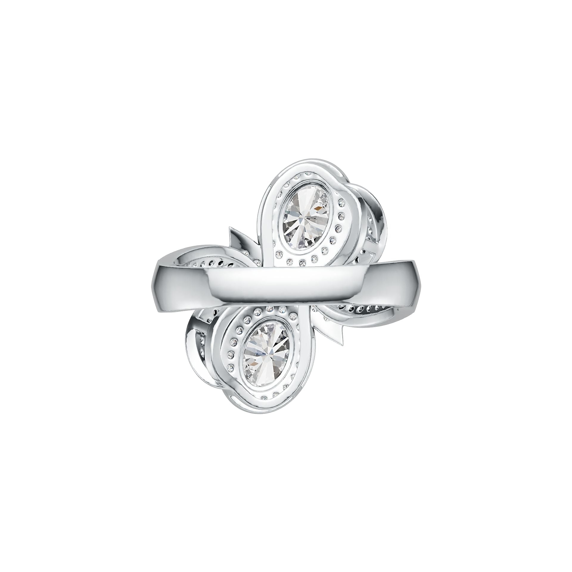 Sterling Silver Semi Mount Ring Setting Oval OV 7X5mm Bow Theme Syzjewelry