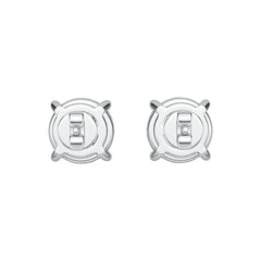10K Gold Semi Mount Earrings Setting Round RD 8x8mm Simple Stud DHJ