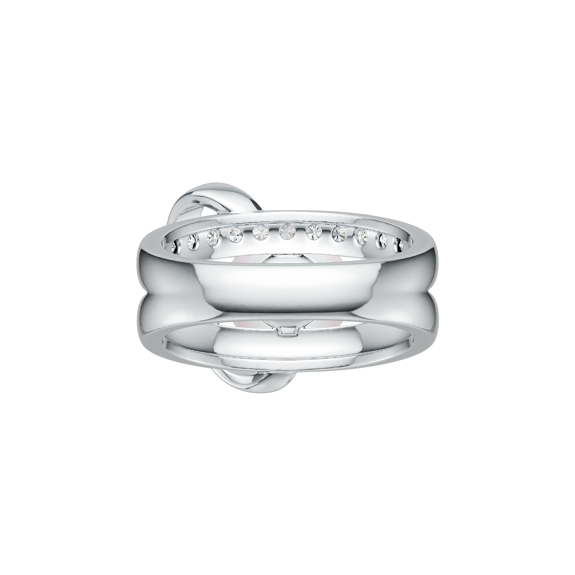 Sterling Silver Semi Mount Ring Setting Round RD 9.5mm DHJ