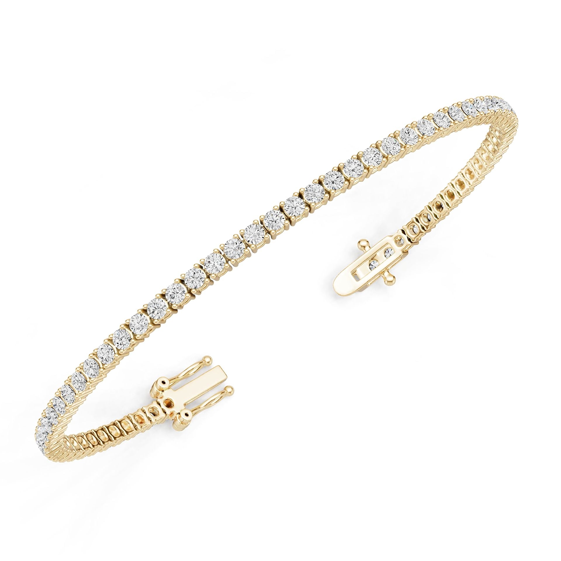 Platinum Semi Mount Bracelet Setting Round Ro 2x2mm Syz Jewelry