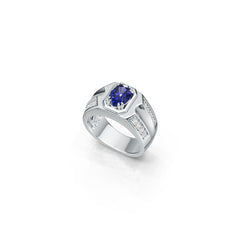 Men's Sterling Silver Semi Mount Ring Setting Oval OV 7x5mm Syzjewelry