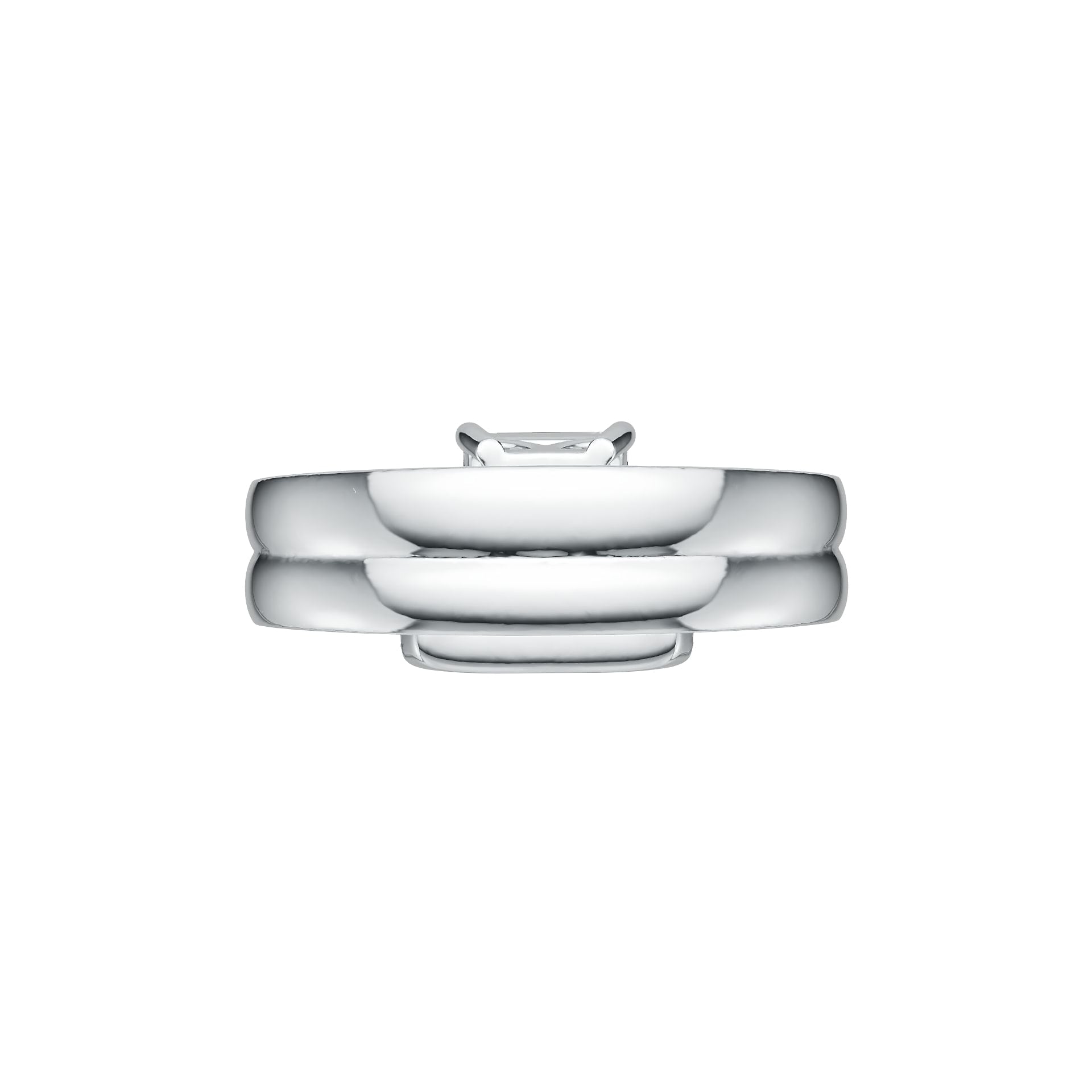 Sterling Silver Semi Mount Ring Setting Princess SQ 6x6mm with White Topaz DHJ