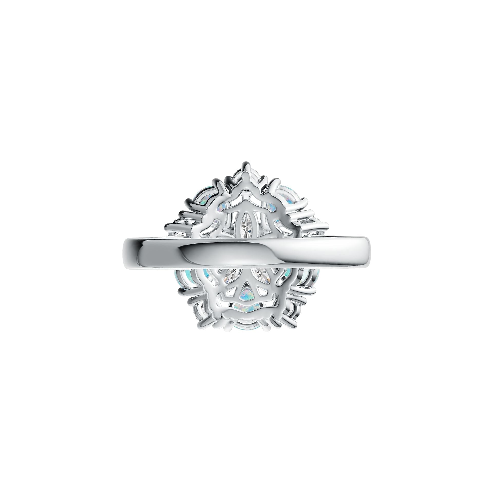 Sterling Silver Semi Mount Ring Setting Pear PE 5X4mm DHJ