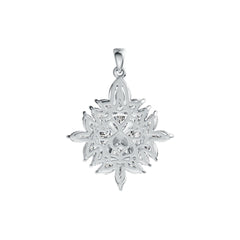 Sterling Silver Semi Mount Pendant Setting Trillion TR 6X6mm MQ 6X3mm DHJ
