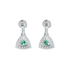 Sterling Silver Semi Mount Earrings Setting Trillion TL 4X4mm DHJ