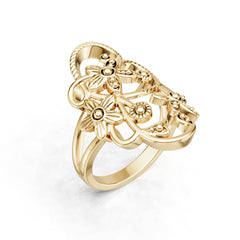 10K Gold Semi Mount Ring Setting Round Ro 6x6mm Syz Jewelry