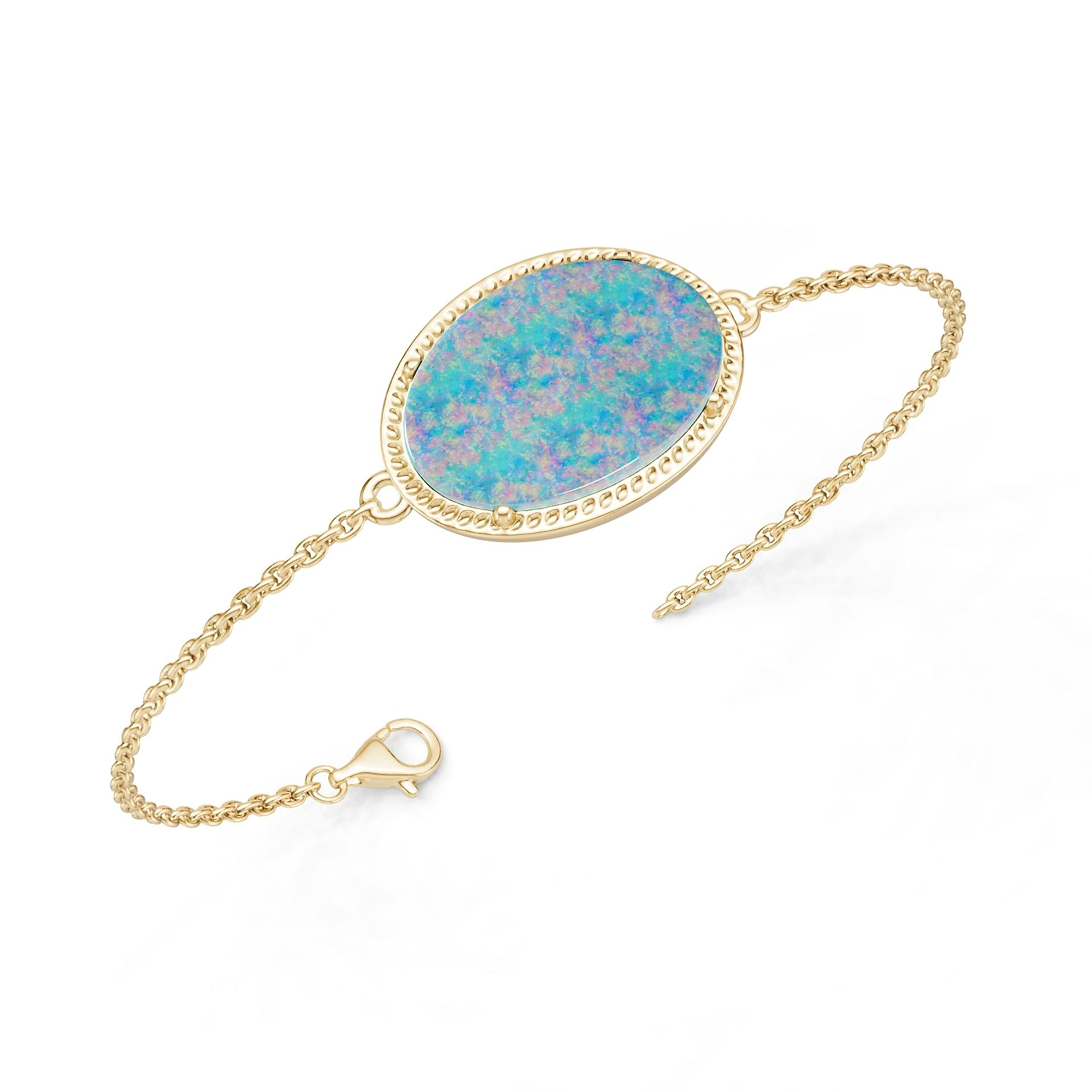 10K Gold Semi Mount Bracelet Setting Round Ro 17x12mm Syz Jewelry