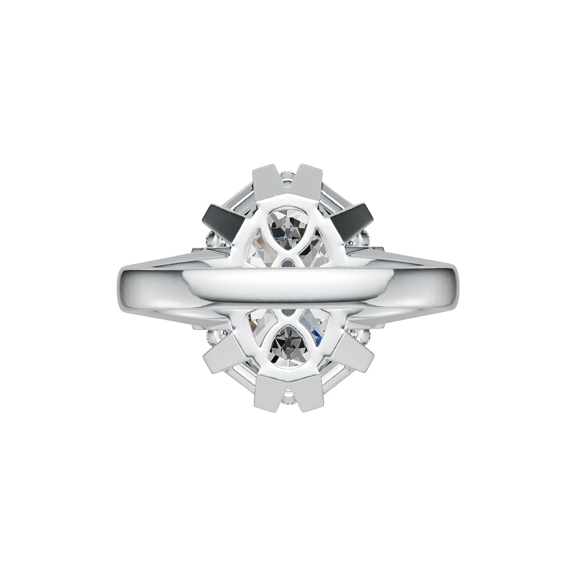 Sterling Silver Semi Mount Ring Setting Oval OV 14X10mm DHJ