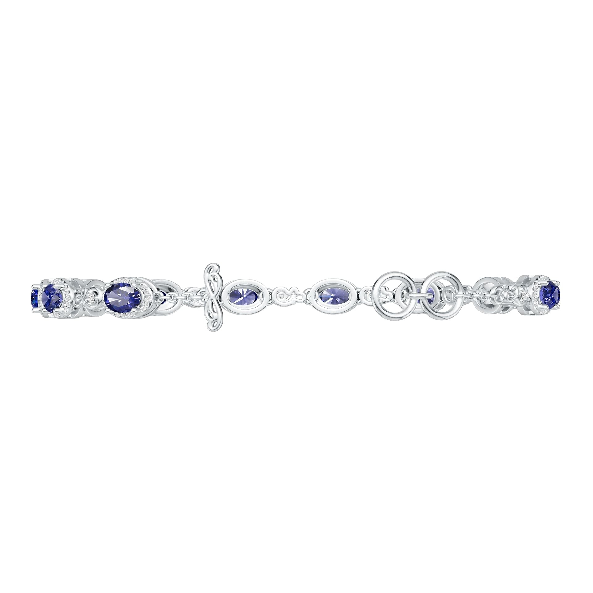 Sterling Silver Semi Mount Bracelet Setting Oval OV 6x4mm DHJ