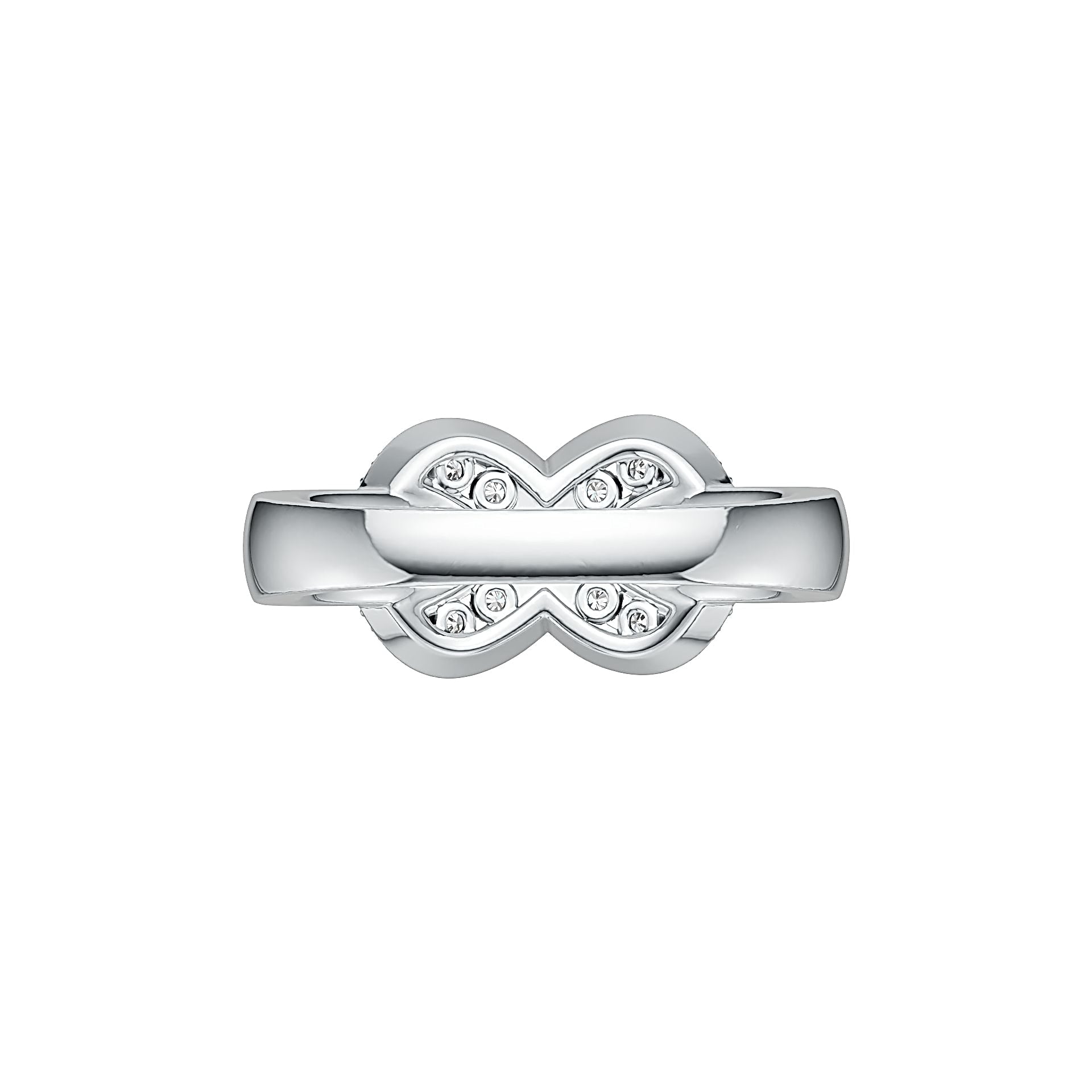 10K Gold Infinity Ring with or Moissanite Moissanite Accent DHJ