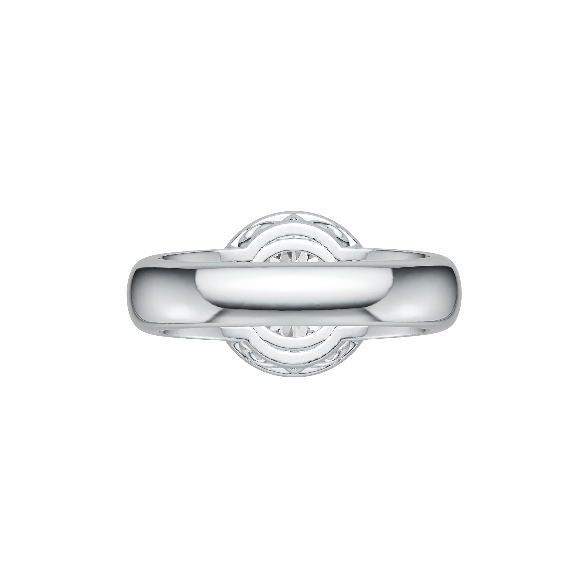 Sterling Silver Semi Mount Ring Setting Round RD 8x8mm DHJ
