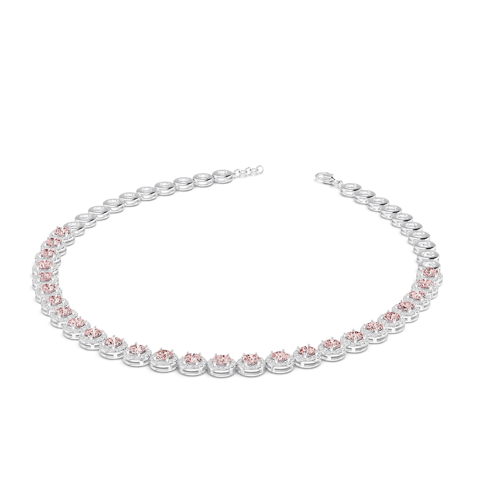 18K Gold Semi Mount Necklace Setting Round Ro 7x7mm Diamond Accent Syz Jewelry