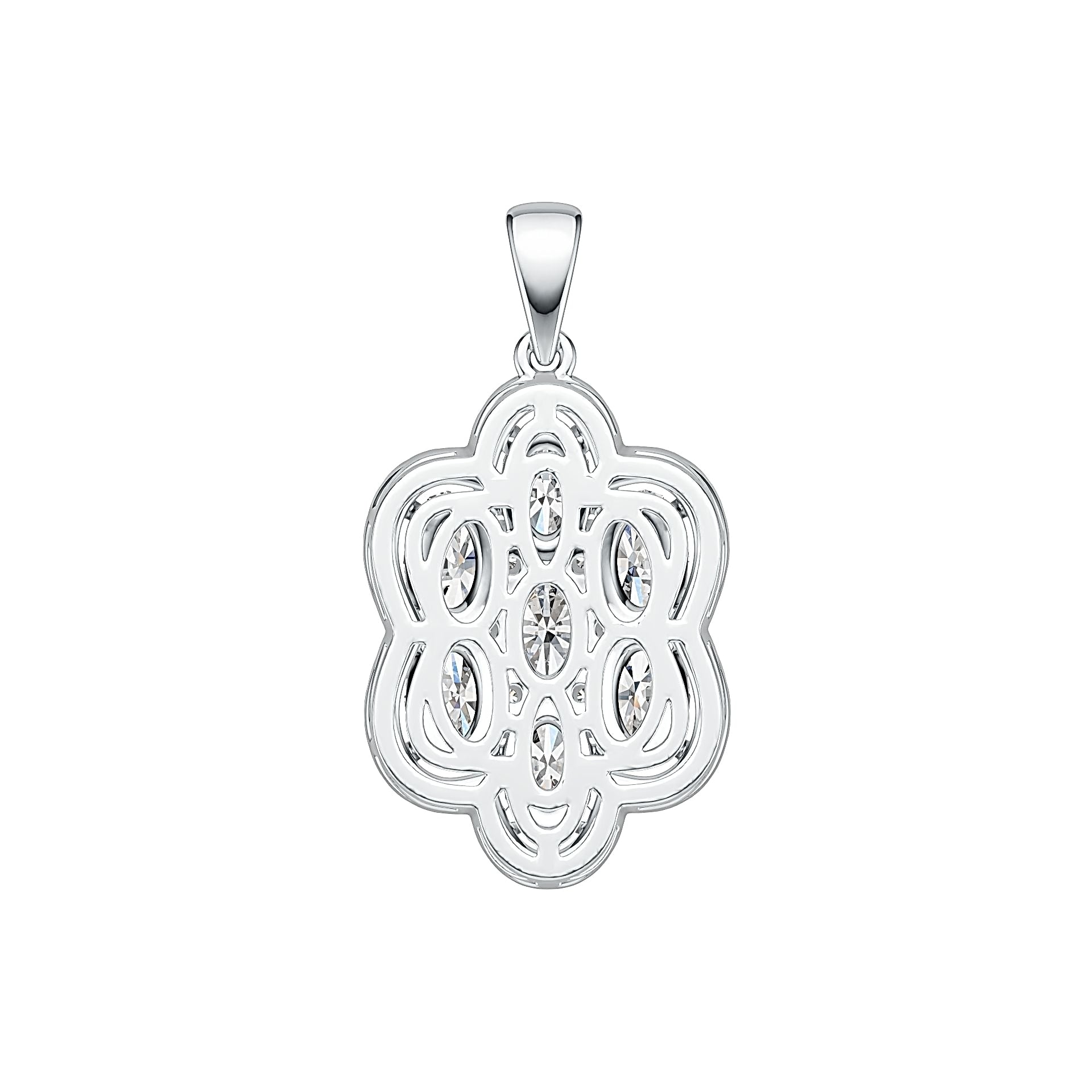 Sterling Silver Semi Mount Pendant Setting Oval OV 6X4mm DHJ