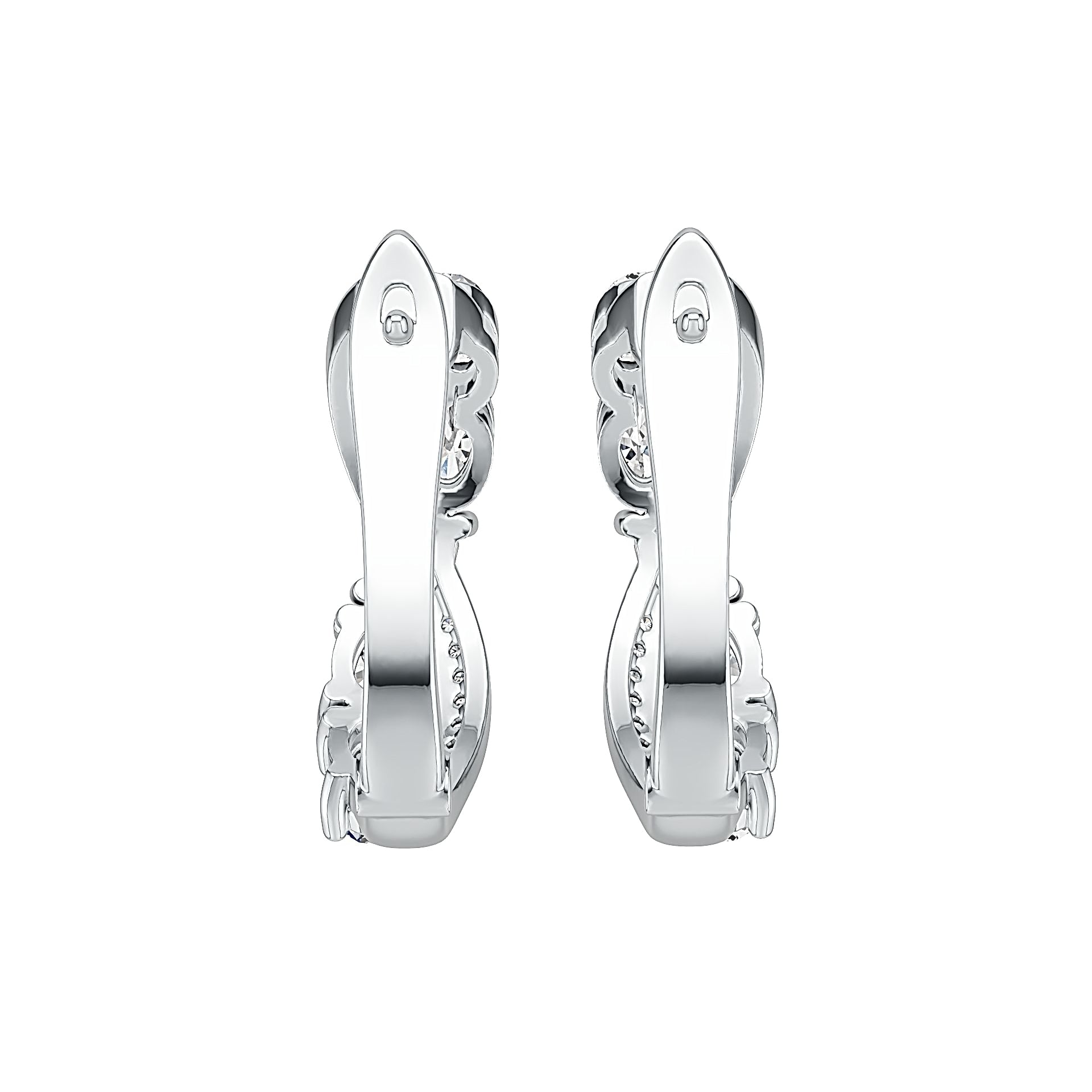 Sterling Silver Semi Mount Earrings Setting Oval OV 5X3mm with White Topaz Syzjewelry