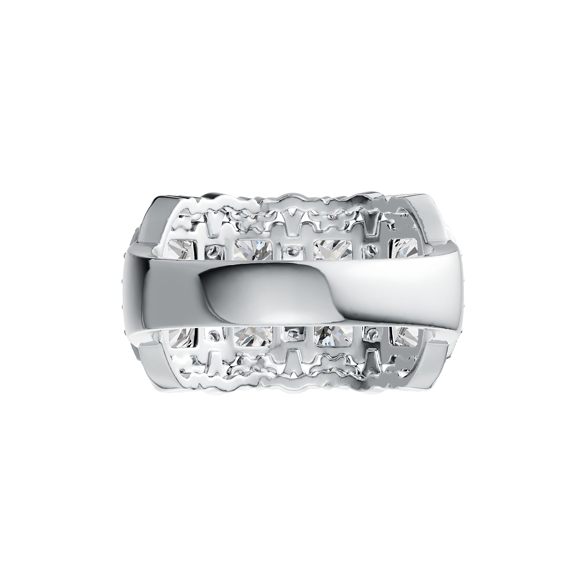 Sterling Silver Semi Mount Ring Setting Emerald OCT 4X4mm DHJ