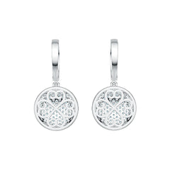 10K Gold Earrings Cluster Round-Shaped with or Moissanite Moissanite Accent DHJ