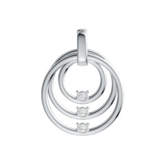 Sterling Silver Semi Mount Pendant Setting Round RD 3.5x3.5mm Trinity Loop DHJ