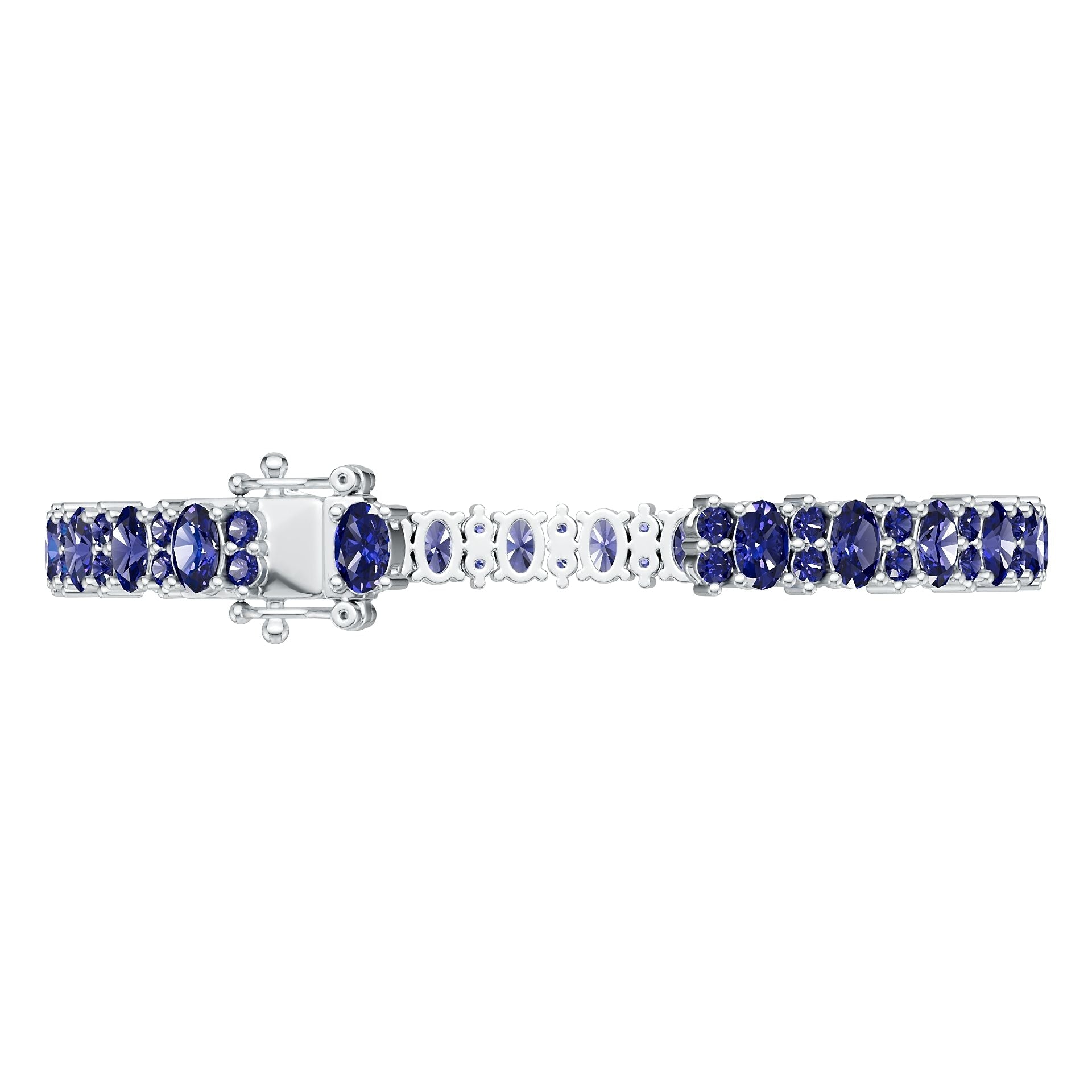 18K Gold Semi Mount Bracelet Setting Oval OV 6x4mm Diamond Accent DHJ