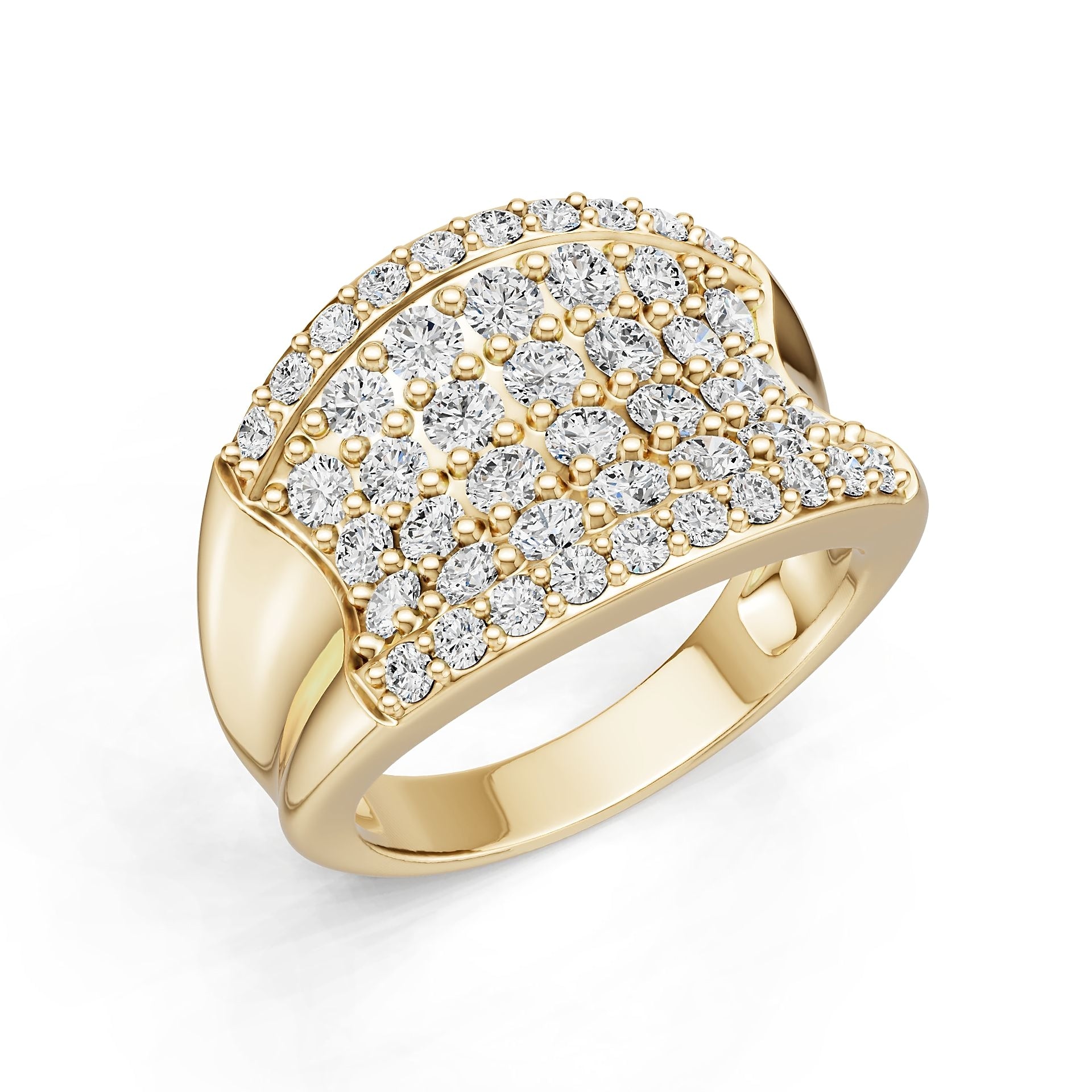 18K Gold Semi Mount Ring Setting Round Ro 6x6mm Diamond Accent Syz Jewelry