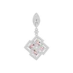 Sterling Silver Semi Mount Pendant Setting Emerald OCT 6X4mm MQ 8X4mm Syzjewelry