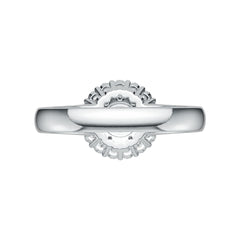 Sterling Silver Semi Mount Ring Setting Round RD 6x6mm Engagement Ring DHJ