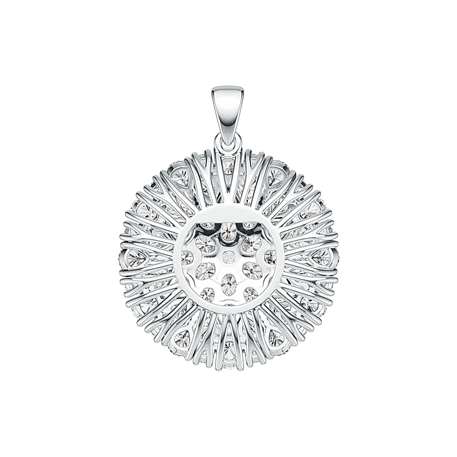 10K Gold Semi Mount Pendant Setting Pear PE 5X3mm Moissanite Accent DHJ