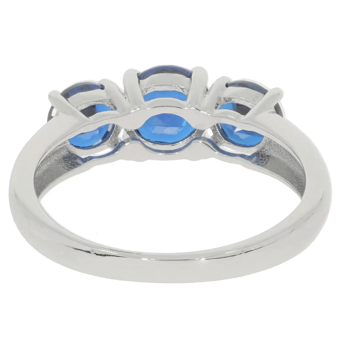 18K Gold Semi Mount Ring Setting RD 6x6mm 5x5mm 3 Stone DHJ