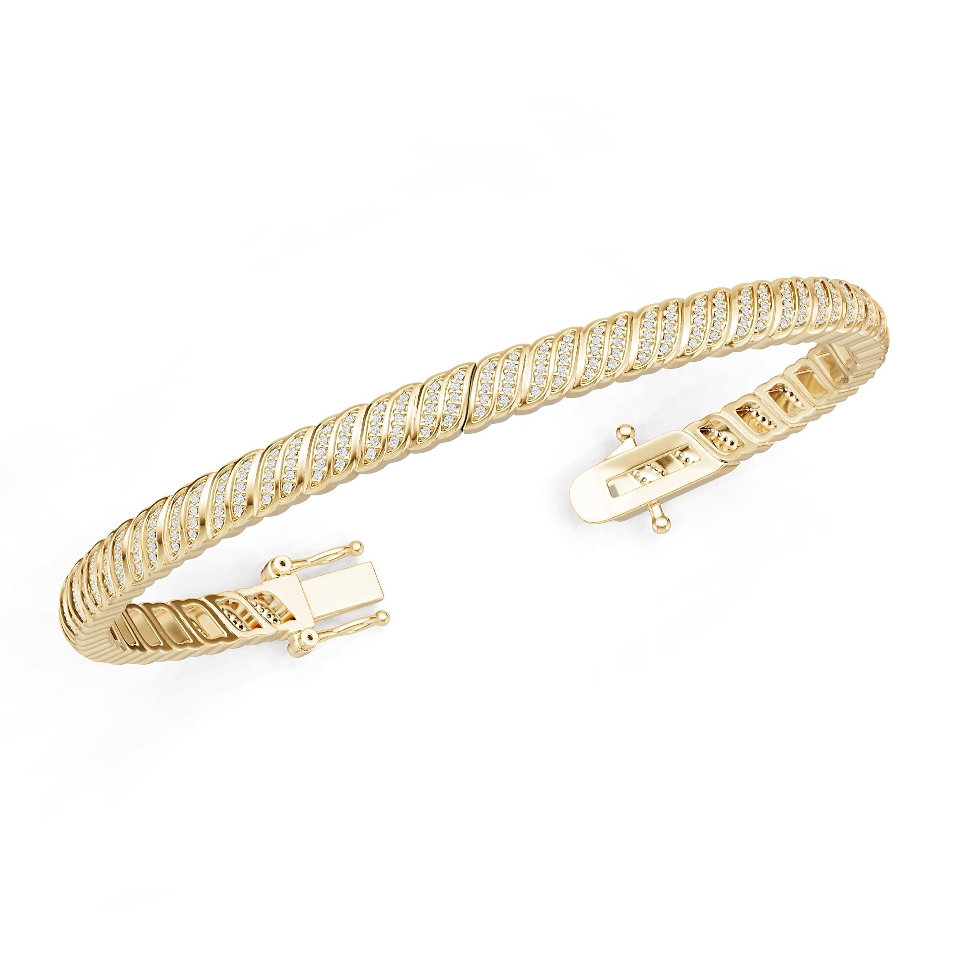 18K Gold Semi Mount Bracelet Setting Round Ro 0x0mm Syz Jewelry