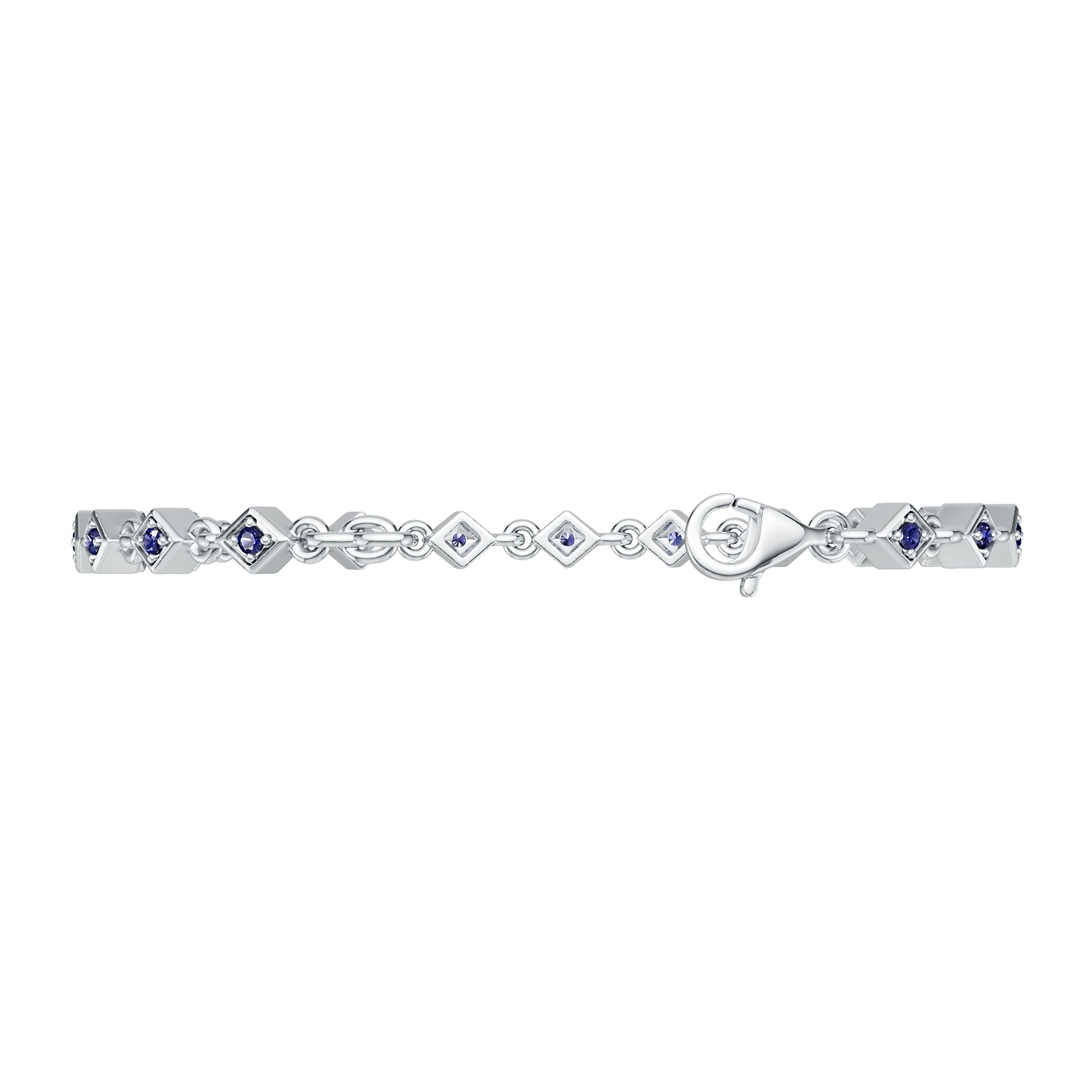 Sterling Silver Semi Mount Bracelet Setting Round RD 2x2mm DHJ