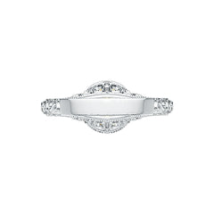 Sterling Silver Semi Mount Ring Setting Round RD 9x9mm Art Deco Style Syzjewelry