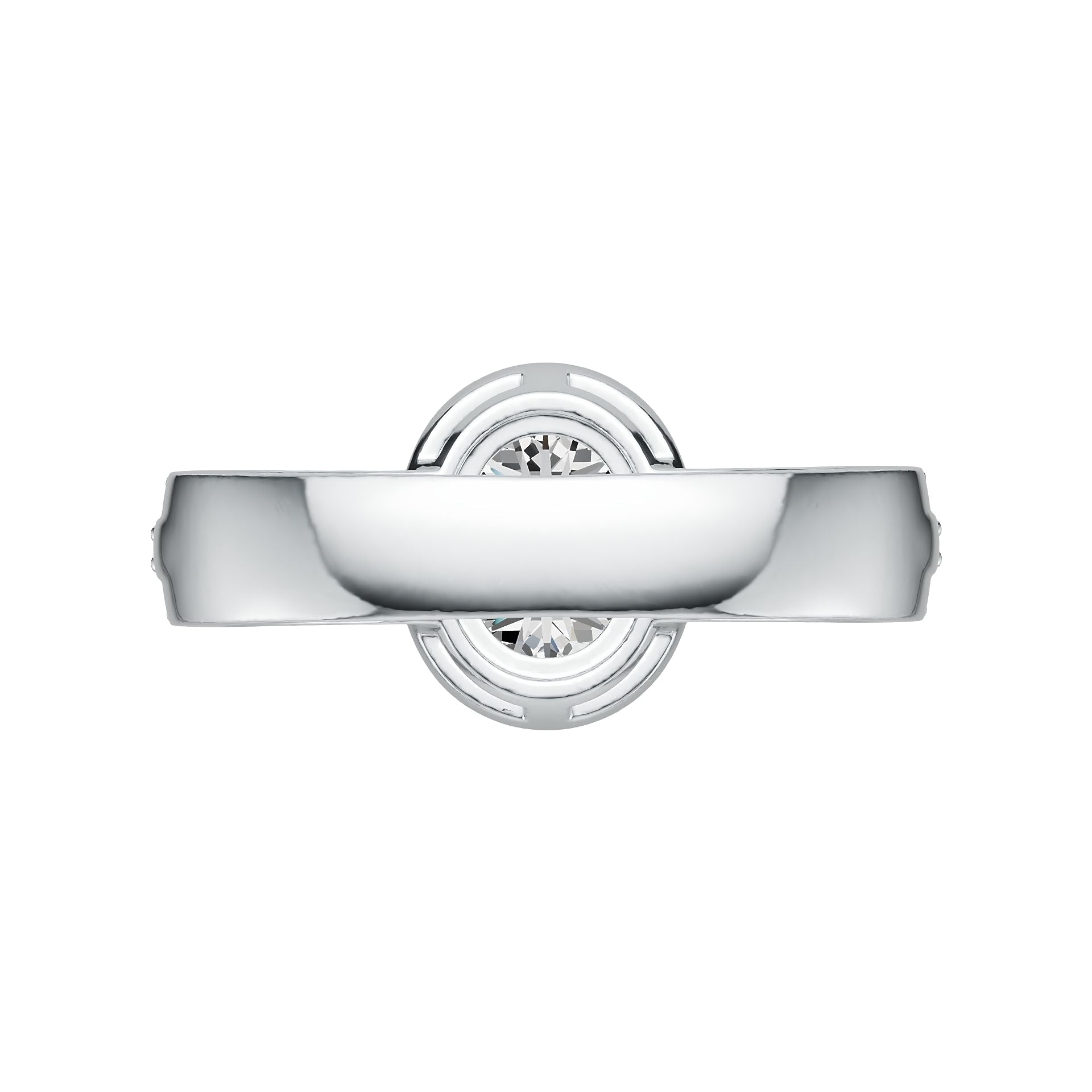 Sterling Silver Semi Mount Ring Setting Oval OV 9X7mm with White Topaz Accent DHJ