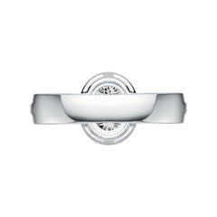 Sterling Silver Semi Mount Ring Setting Oval OV 9X7mm with White Topaz Accent DHJ