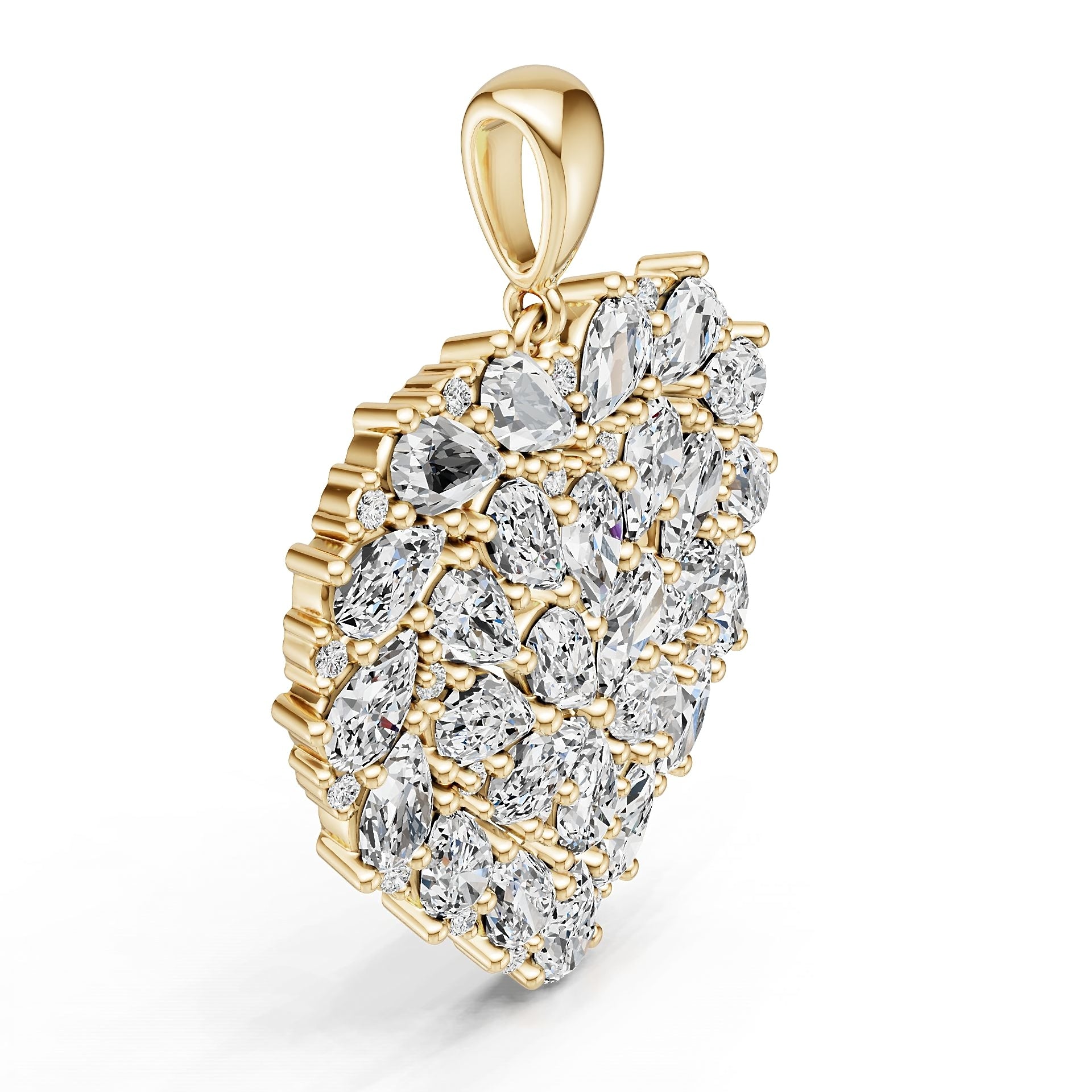 10K Gold Semi Mount Pendant Setting Pear Pe 5x3mm Syz Jewelry