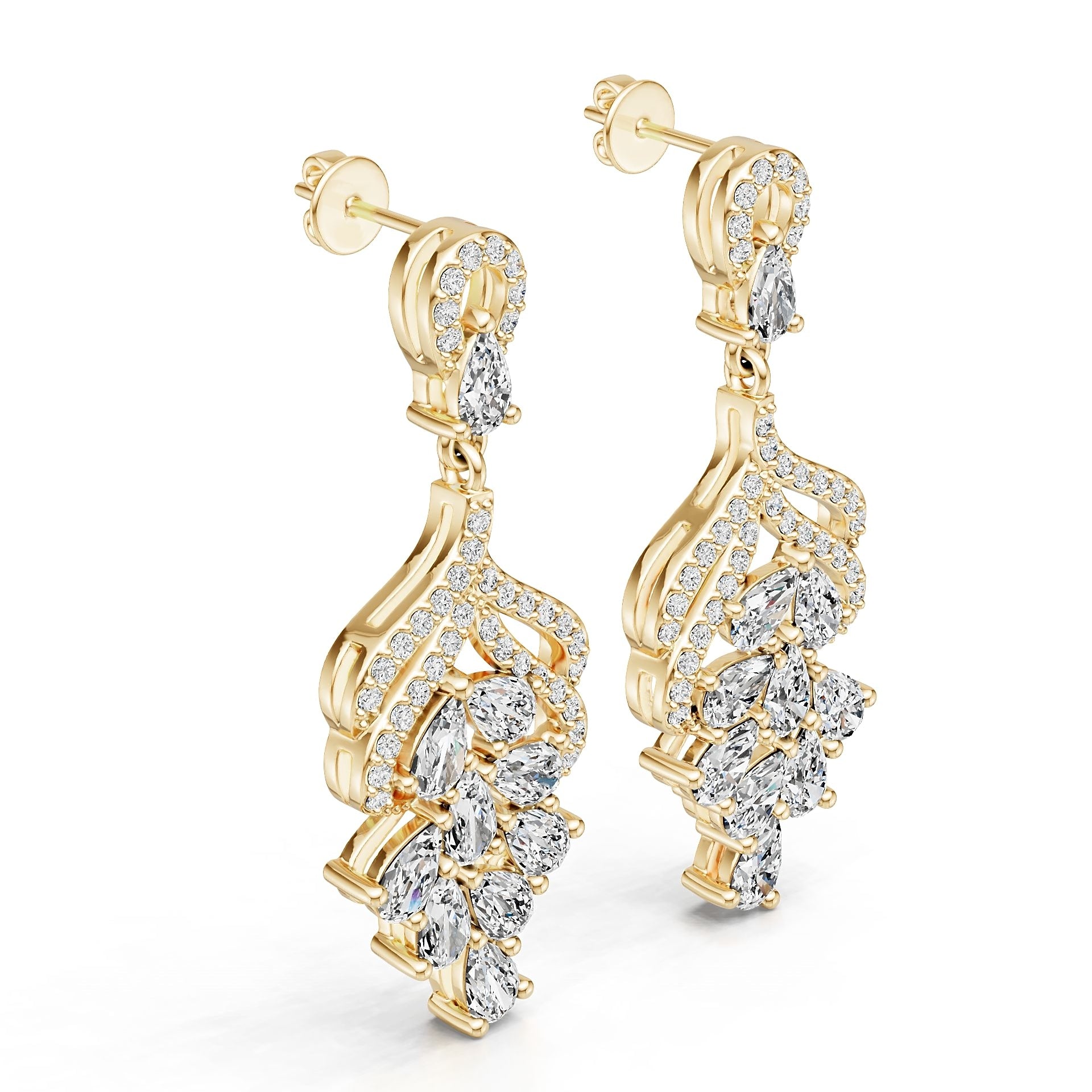 Sterling Silver Semi Mount Earrings Setting Pear Pe 5x3mm DHJ