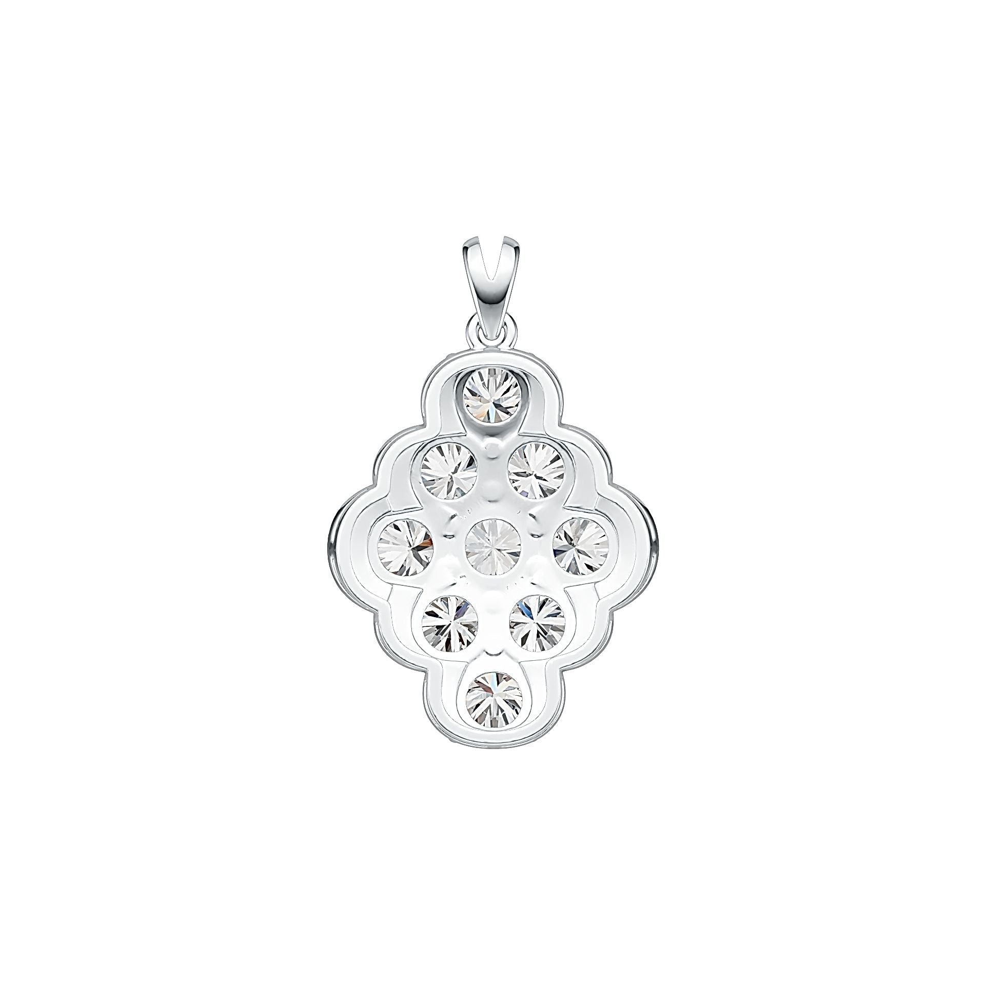 Sterling Silver Semi Mount Pendant Setting Round RD 6x6mm - Syzjewelry