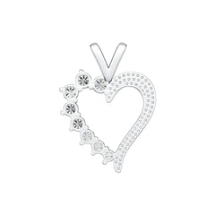 14K Gold Semi Mount Pendant Setting Round RD 5X5mm RD 4X4mm RD 3X3mm Diamond Accent DHJ