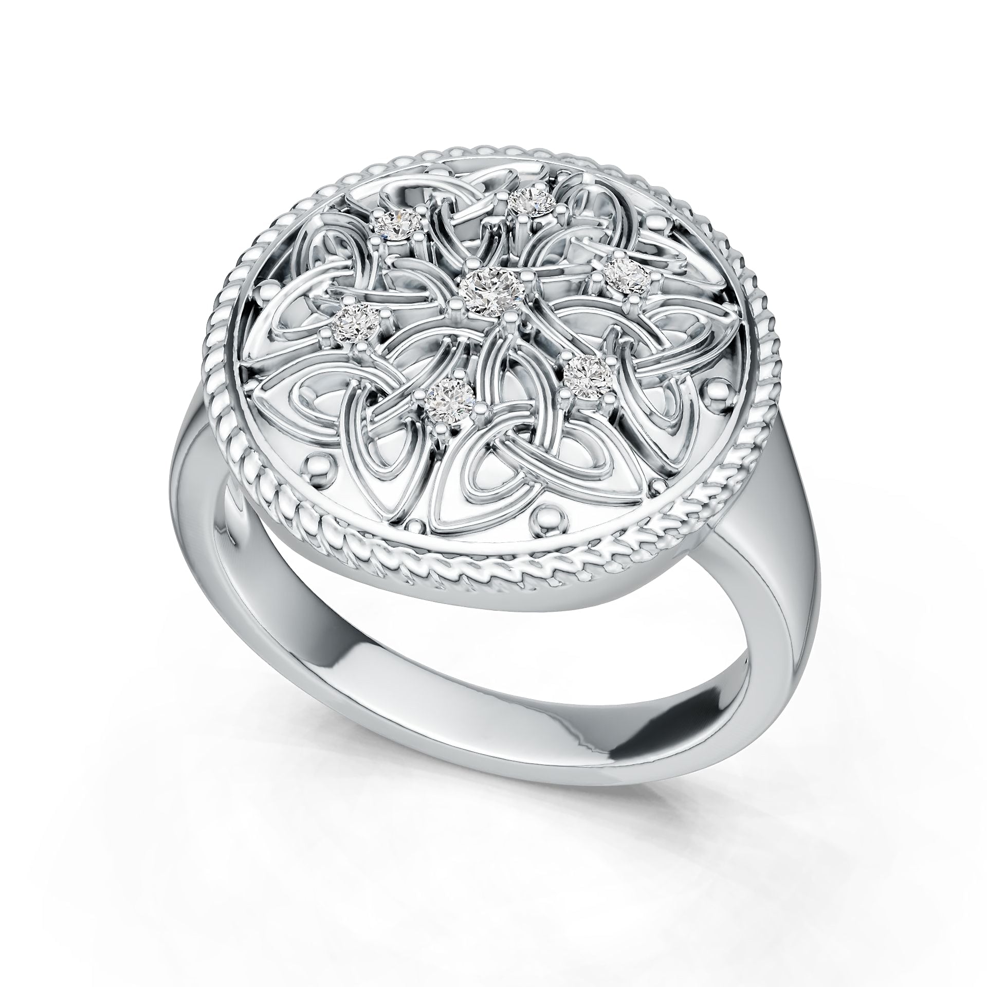 14K Gold Semi Mount Ring Setting Round Ro Syz Jewelry