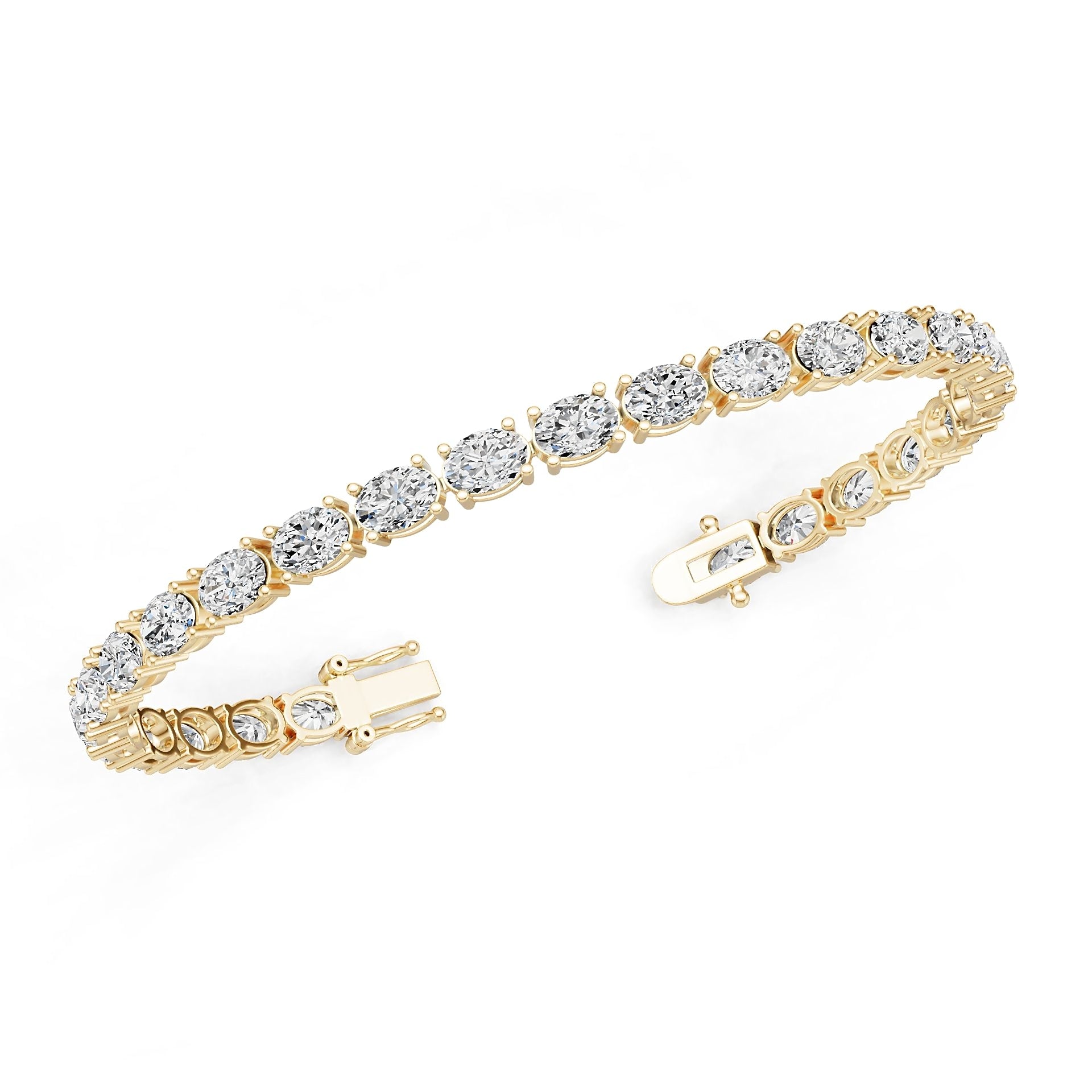 Platinum Semi Mount Bracelet Setting Round Ro 7x5mm Diamond Accent Syz Jewelry