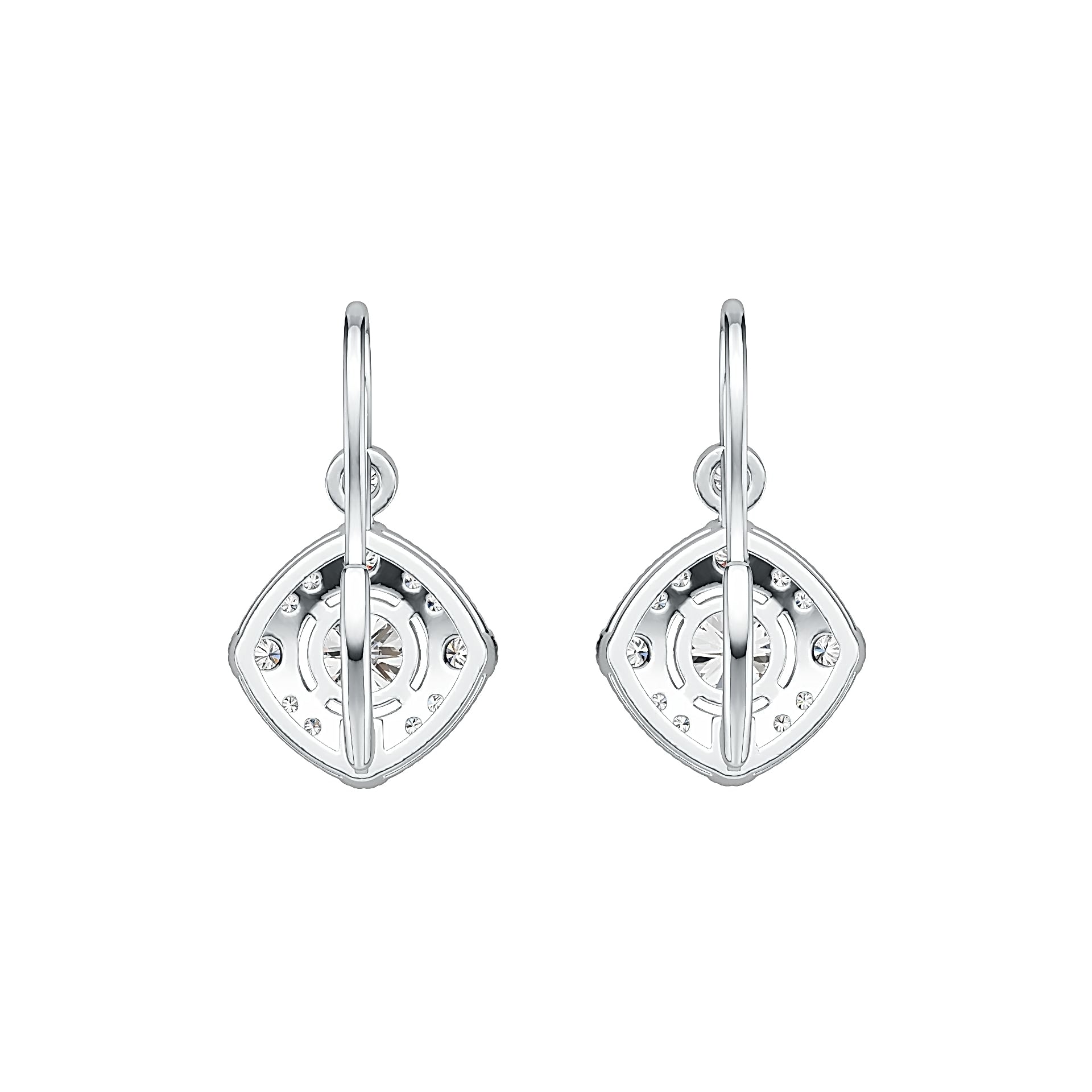 Sterling Silver Semi Mount Earrings Setting Round RD 6X6MM DHJ