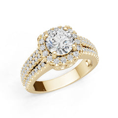 10K Gold Semi Mount Ring Setting Round Ro 6x6mm Syz Jewelry