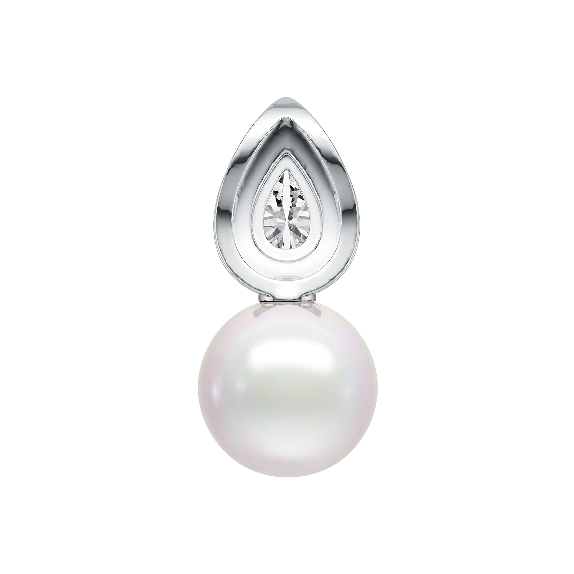 Sterling Silver Semi Mount Pendant Setting Round RD 8.5mm PE 6X4mm DHJ