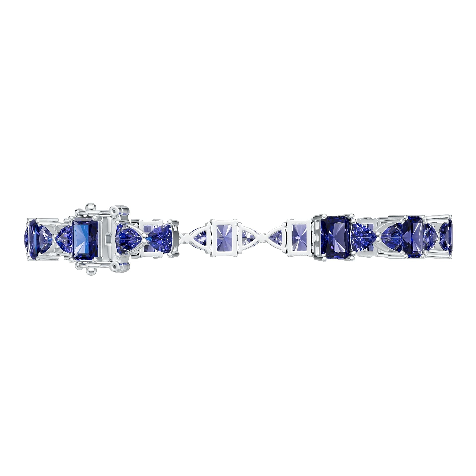 Sterling Silver Semi Mount Bracelet Setting OCT 7X5mm TRI 5x5mm 7 Inch Syzjewelry