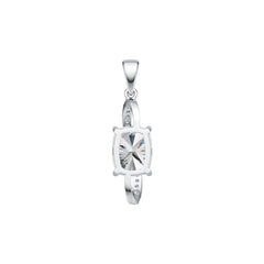 Sterling Silver Semi Mount Pendant Setting Cushion CU 10X8mm DHJ
