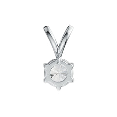 18K Gold Semi Mount Pendant Setting Round RD 6x6mm DHJ