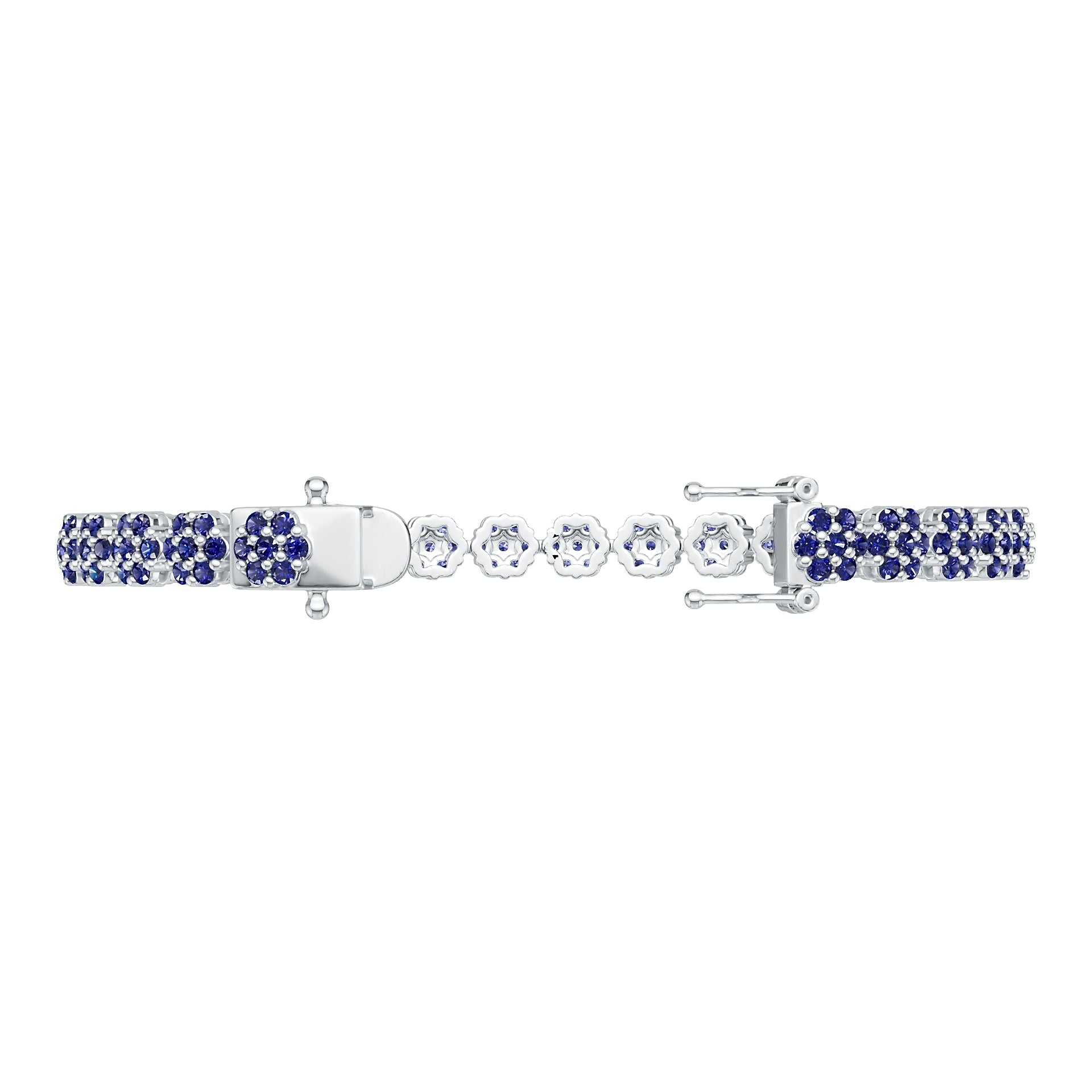 Platinum Semi Mount Bracelet Setting Round Ro 2x2mm Syz Jewelry