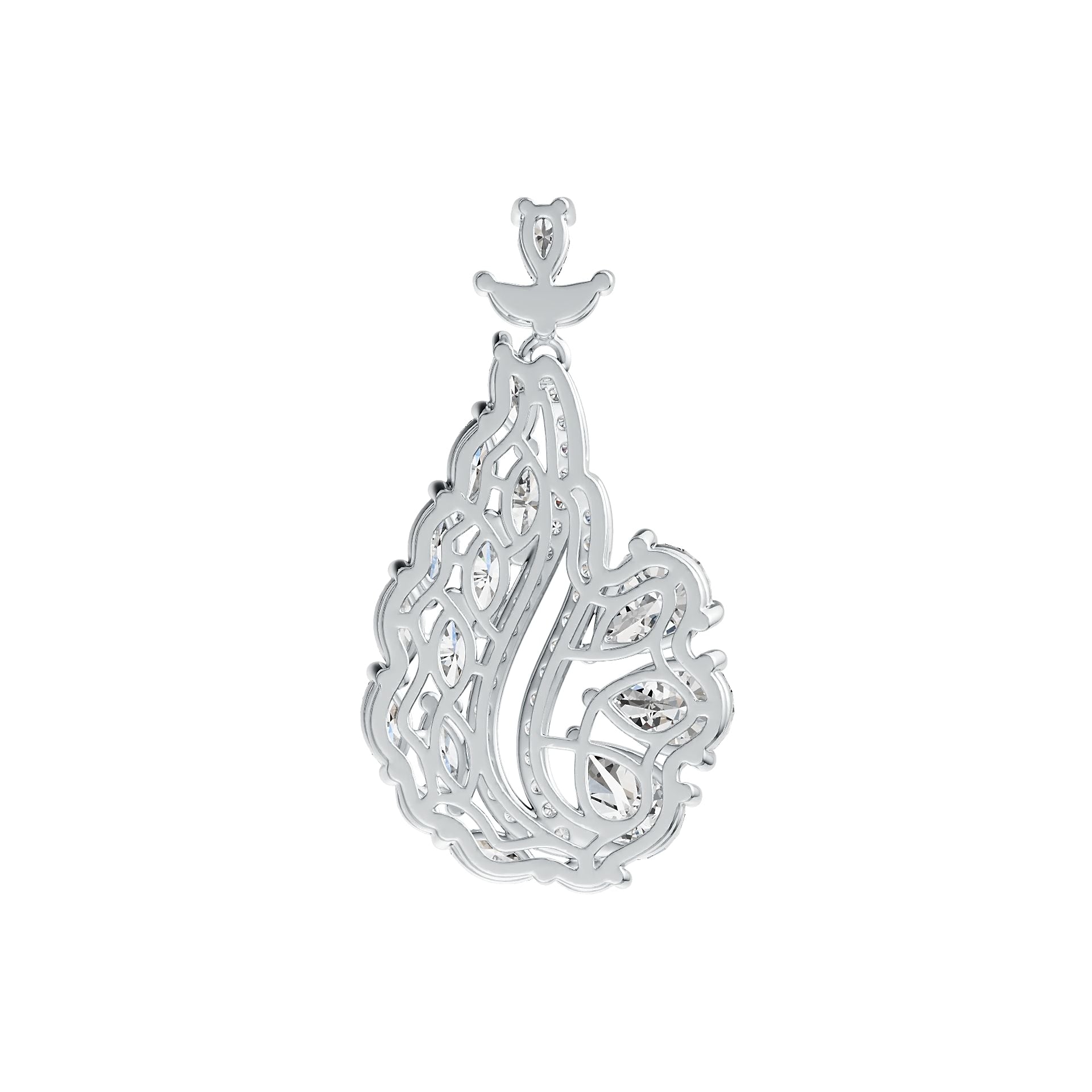 Sterling Silver Semi Mount Pendant Setting PE 8X6mm PE 5X3mm MQ 6X3mm MQ 4X2mm DHJ