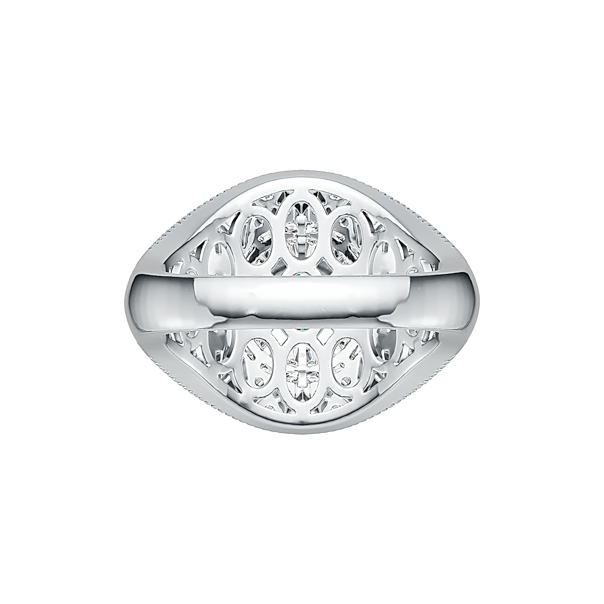 Sterling Silver Semi Mount Ring Setting Round RD 7x7mm with White Topaz or Moissanite DHJ